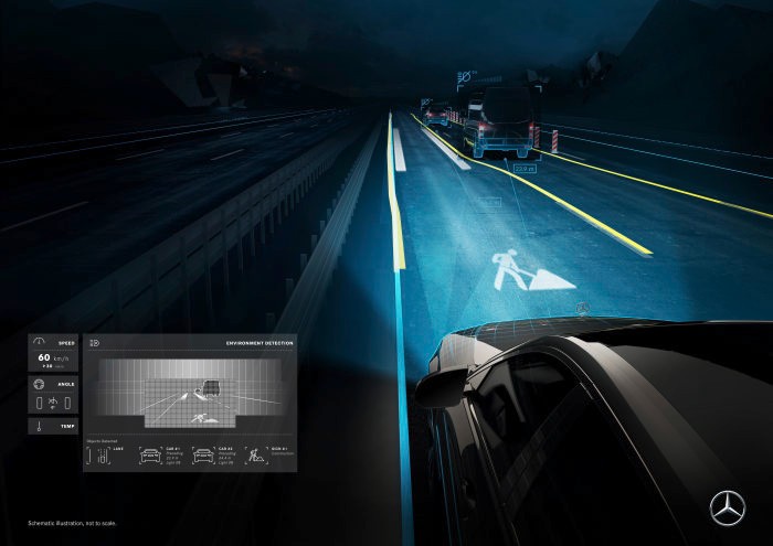 Футуристические фары-проекторы можно будет включить в комплектацию при заказе автомобиля Mercedes-Maybach S-Class